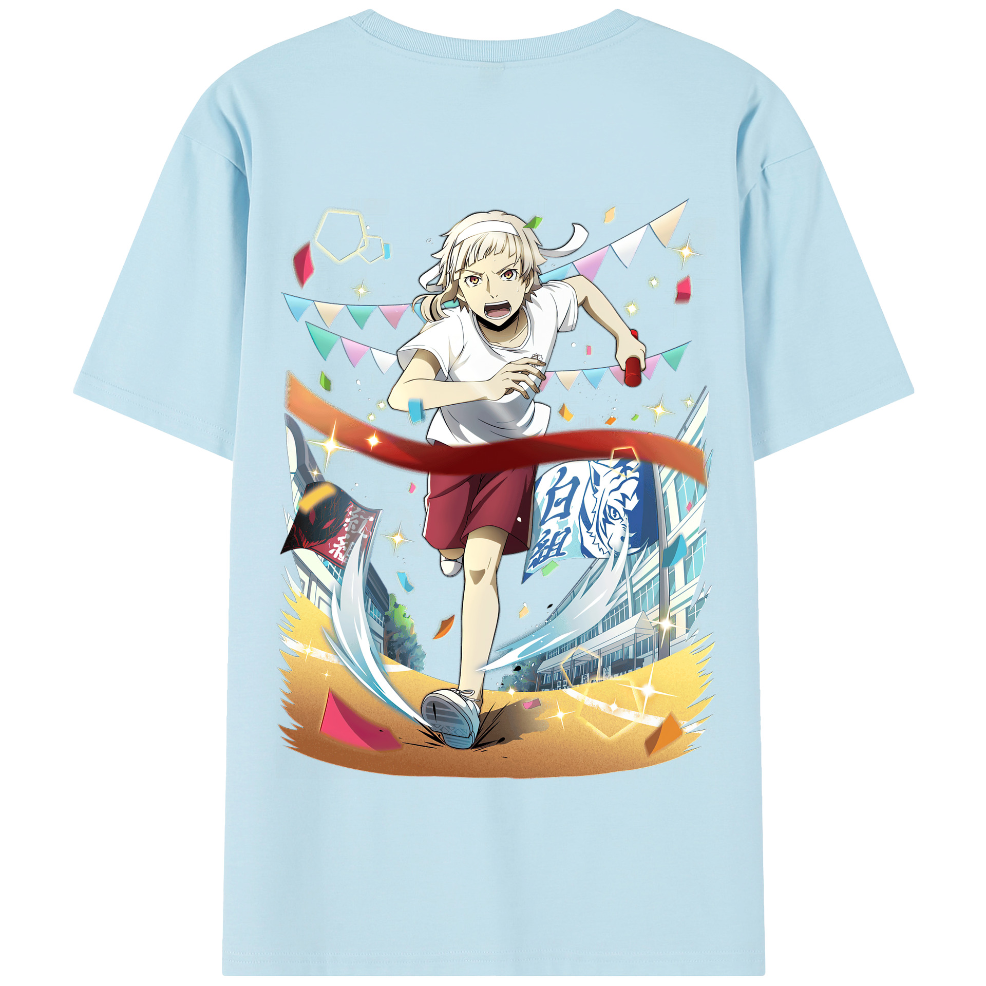 （画像用） 文豪ストレイドッグス Bungo Stray Dogs 綿100％半袖Tシャツ（背面プリント）